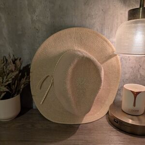 Vince Camuto Cream Wide-Brim Hat